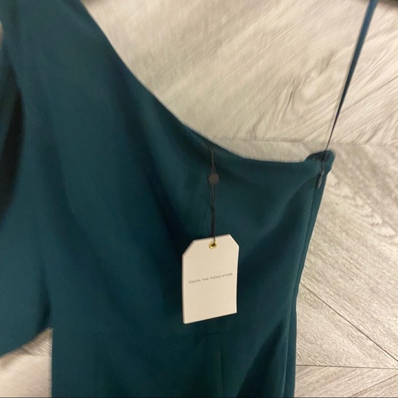 DRESS THE POPULATION Tiffany One Shoulder MIDI Dress - Picture 7 of 7